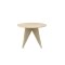 STK-PIN2-PRO Okrągły stolik kawowy ze sklejki na trójkątnych nogach