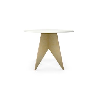 ST-PIN2 - okrągły stół ze sklejki w stylu skandynawskim. Blat o średnicy 100 cm w wielu modnych kolorach lub ze sklejki