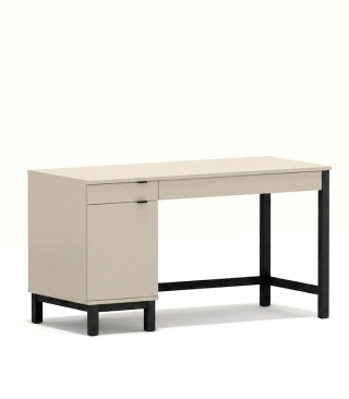 B-MODEL-3 biurko do pracy i nauki, z dwiema szufladami i szafką do przechowywania.
