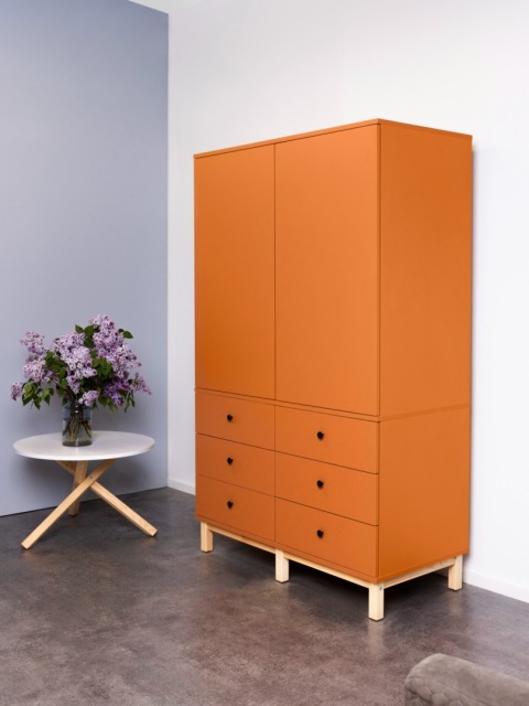 Dwudrzwiowa szafa z sześcioma szufladami na wymiar - SZ-MODEL (2.2)