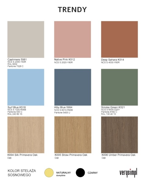 Pojedyncza szafa-słupek z trzema szufladami, na wymiar - SZ-MODEL (2.1)