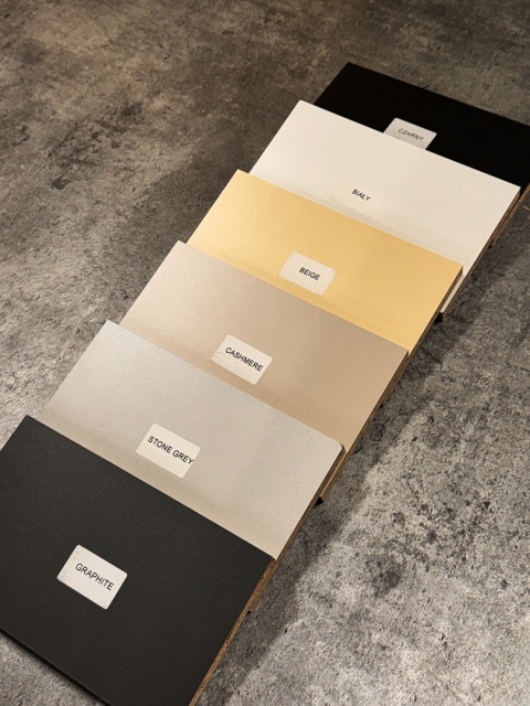 Próbki kolorów i dekorów