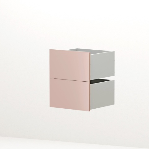 REG-MODEL-4 (2.2) - Regał z szufladami i otwartymi półkami | Szerokość 60-120 cm | Na wymiar. Kolory i drewnopodobne dekory.