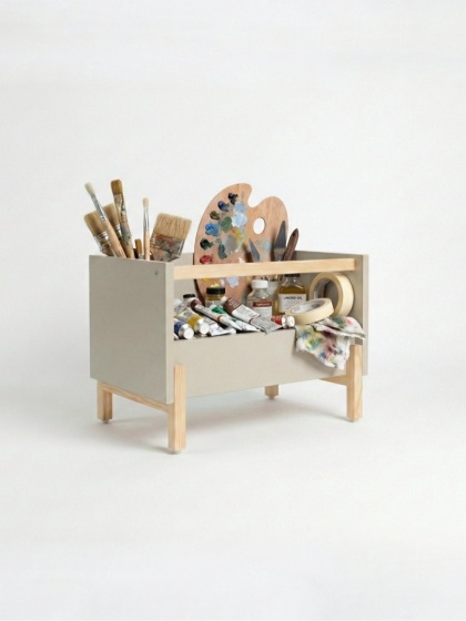 SIMPLBOX 6.0 - skrzynko-regał. Skrzynia do układania w pionie, cashmere