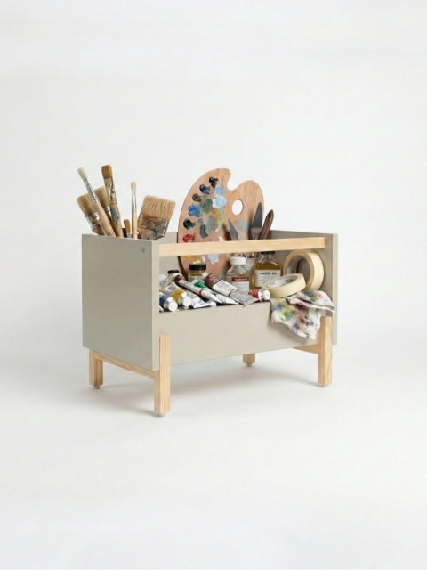 SIMPLBOX 6.0 - skrzynko-regał. Skrzynia do układania w pionie, cashmere