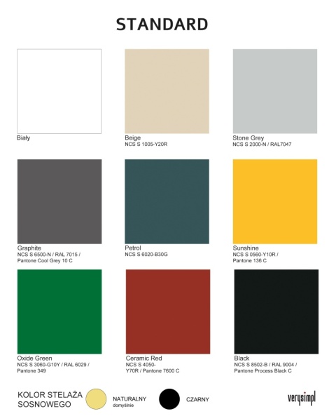 SIMPLBOX (6.0) - żółta skrzynka na drewnianych nóżkach do pionowego składowania