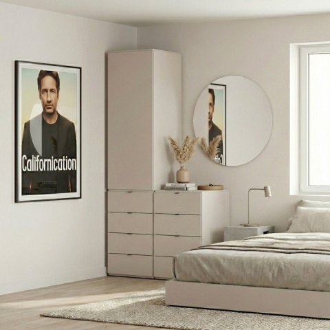 Minimalistyczna szafa o ekspresowym montażu z 3 szufladami - SMPL (2.1.3)