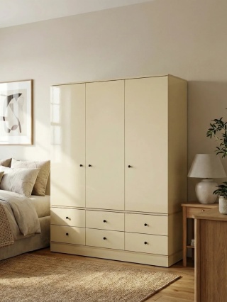 Trzydrzwiowa szafa na wymiar. Aż 6 szuflad! - SZ-MODEL (2.3)