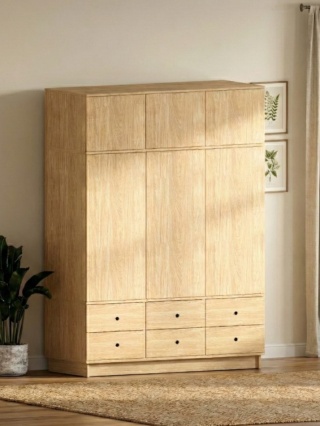 Trzydrzwiowa szafa na wymiar, z nadstawką. 6 szuflad! - SZ-MODEL (3.3)