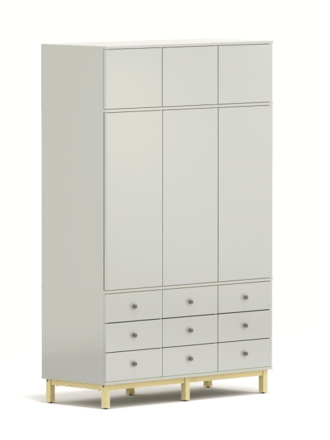 Trzydrzwiowa szafa na wymiar, z nadstawką. Aż 9 szuflad! - SZ-MODEL (3.3)