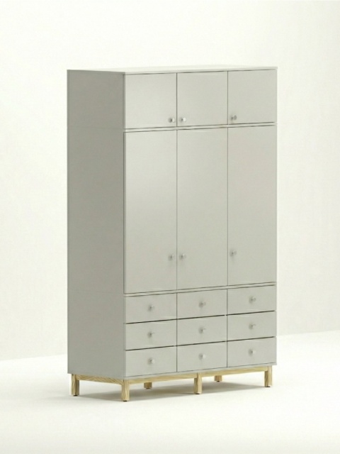 Trzydrzwiowa szafa na wymiar, z nadstawką. Aż 9 szuflad! - SZ-MODEL (3.3)