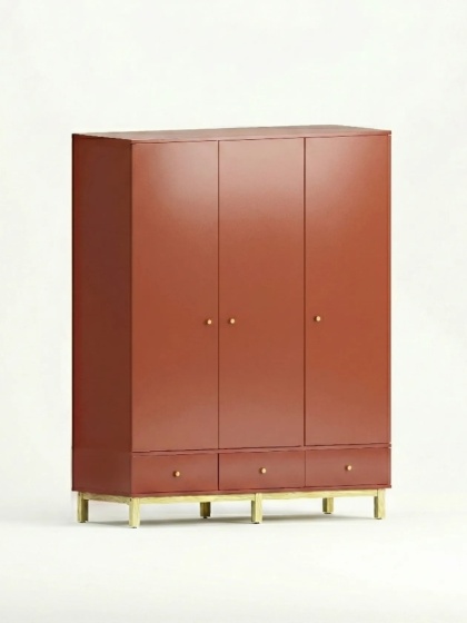 Trzydrzwiowa szafa na wymiar, z trzema szufladami - SZ-MODEL (2.3)