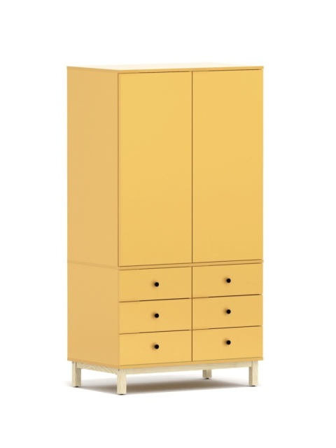 Dwudrzwiowa szafa z szafkami i szufladami do wyboru. Na wymiar. - SZ-MODEL (2.2)