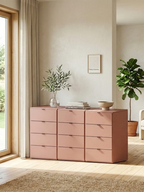 Szafka z której stworzysz oryginalną komodę! - SMPL - Moduł z 4 szufladami lub szafką.