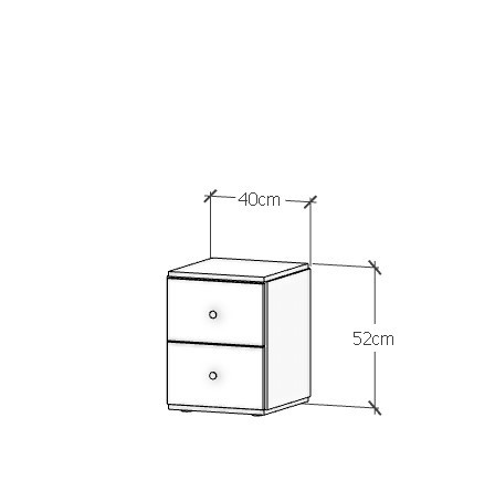Nowoczesny kontenerek z 2 szufladami lub szafką - SMPL - espresowy montaż!