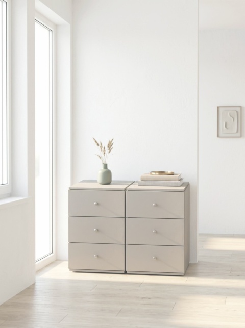 Modułowa komoda z 3 szufladami - SMPL Gotowa do wysyłki. Prosty montaż! 50x59x75w