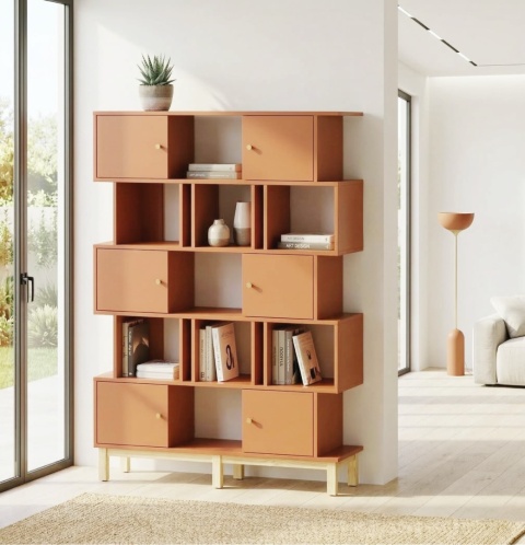 Montuj szafki i przegrody jak chcesz, w regale REG-MODEL-1 (5) - szerokość: 90-150cm, wysokość 183,5 cm | 5 półek
