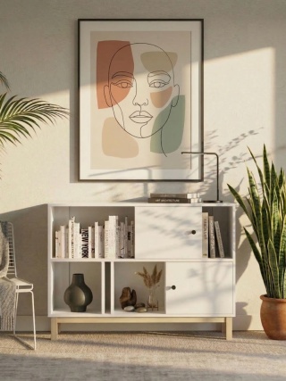 REG-MODEL-2 - Regał szer. 90-150cm, wysokość 75 cm, montuj szafki i przegrody jak chcesz. Dwa poziomy. Projektuj sam!