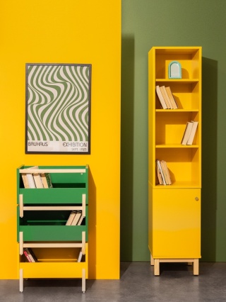 REG-MODEL-4 (2.1) - Regał z szufladami i otwartymi półkami | Szerokość 40-80 cm | Kolory i drewnopodobne dekory.