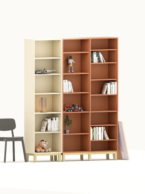 REG-MODEL-5 (2.2) - dwukolumnowy regał z otwartymi półkami. | Szerokość 60-120 cm | Na wymiar. Kolory i drewnopodobne dekory.