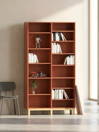 REG-MODEL-5 (2.2) - dwukolumnowy regał z otwartymi półkami. | Szerokość 60-120 cm | Na wymiar. Kolory i drewnopodobne dekory.