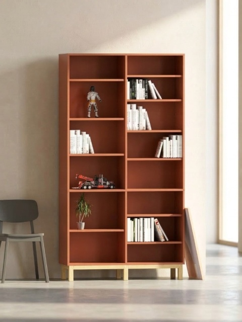 REG-MODEL-5 (2.2) - dwukolumnowy regał z otwartymi półkami. | Szerokość 60-120 cm | Na wymiar. Kolory i drewnopodobne dekory.