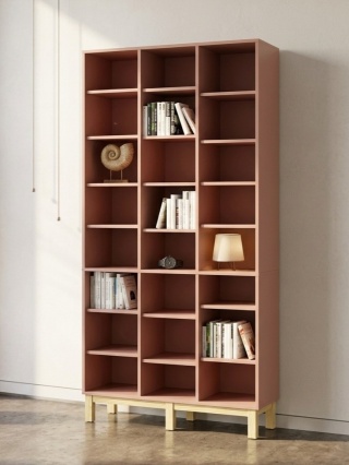 REG-MODEL-5 (2.3) - szeroki regał z otwartymi półkami. | Szerokość 120-160 cm | Na wymiar. Kolory i drewnopodobne dekory.