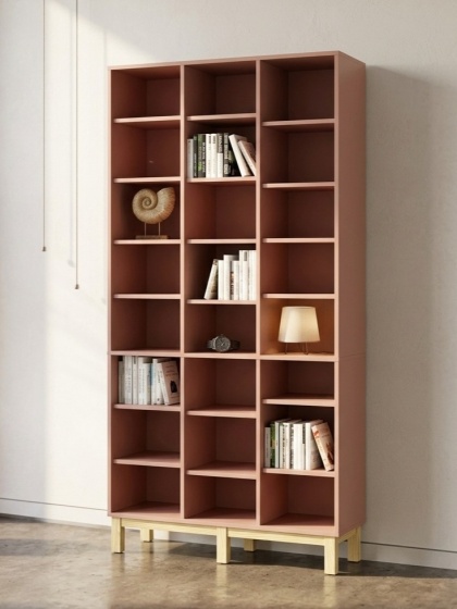 REG-MODEL-5 (2.3) - szeroki regał z otwartymi półkami. | Szerokość 120-160 cm | Na wymiar. Kolory i drewnopodobne dekory.