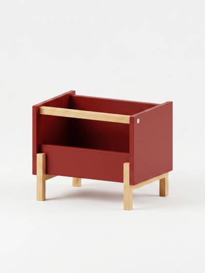 SIMPLBOX 6.0 - skrzynka do pionowego składowania / sztaplowania, czerwona 44x32x37w