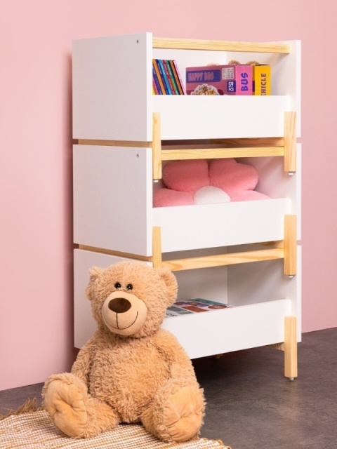 SIMPLBOX 6.0 - skrzynka do pionowego składowania / sztaplowania, czerwona 44x32x37w