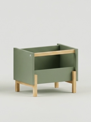 SIMPLBOX 6.0 - skrzynka do pionowego składowania / sztaplowania, zielona 44x32x37w