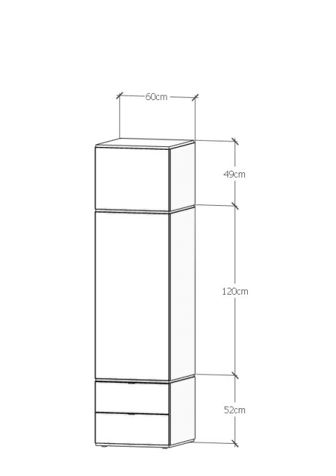 NOWOŚĆ! Nowoczesna, modułowa, szafa w opcji z 2 szufladami - błyskawiczny montaż - SMPL (3.1.2).
