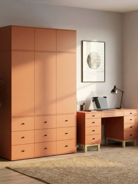 Trzydrzwiowa szafa na wymiar, z nadstawką, szafkami i szufladami - SZ-MODEL (3.3)