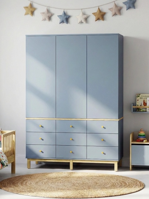 Trzydrzwiowa szafa na wymiar, z szafkami i szufladami do wyboru - SZ-MODEL (2.3)