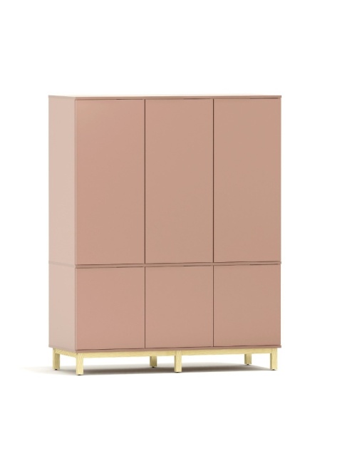 Trzydrzwiowa szafa na wymiar, z szafkami i szufladami do wyboru - SZ-MODEL (2.3)