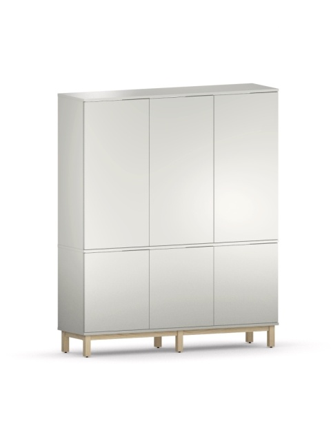 Trzydrzwiowa szafa na wymiar, z szafkami i szufladami do wyboru - SZ-MODEL (2.3)