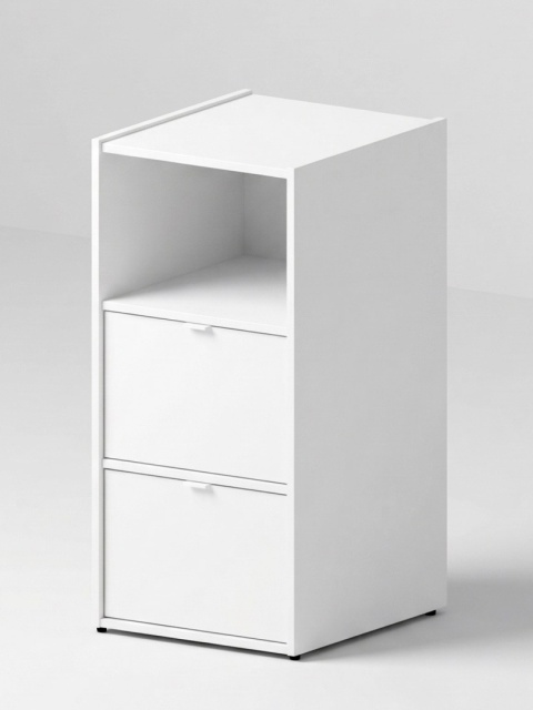 Minimalistyczna komoda VOEK (3.3) - szuflady, półki, szafka, mieszane. Wybierz wymiary, kolory, wyposażenie