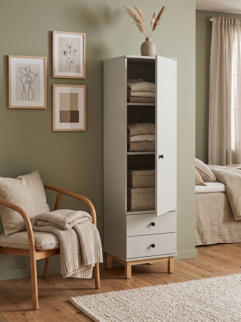 Wariant: jednokolumnowa szafa-słupek | 40x55x171cm | dwie szuflady - SZ-MODEL (2.1)