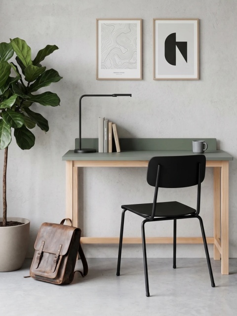 Minimalistyczne biurko B-MODEL-0 z przegrodą, wiele rozmiarów i kolorów