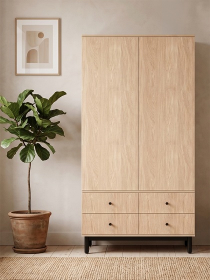 Wariant: szafa dwudrzwiowa | 100x55x171cm | cztery szuflady - SZ-MODEL (2.2)