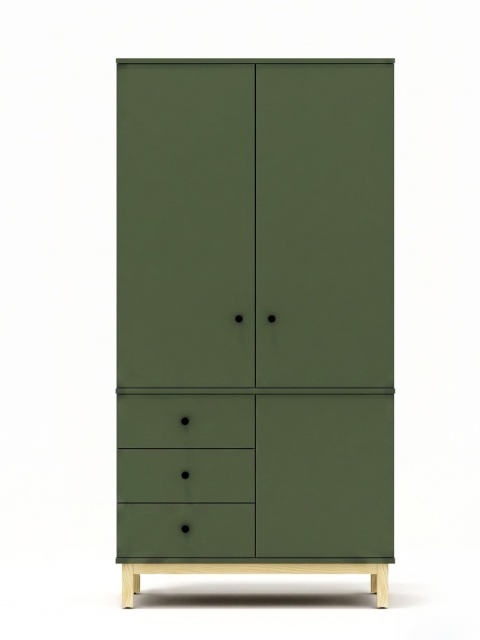 Wariant: szafa dwudrzwiowa | 100x55x190cm | trzy rzędy szuflad lub szafki - SZ-MODEL (2.2)