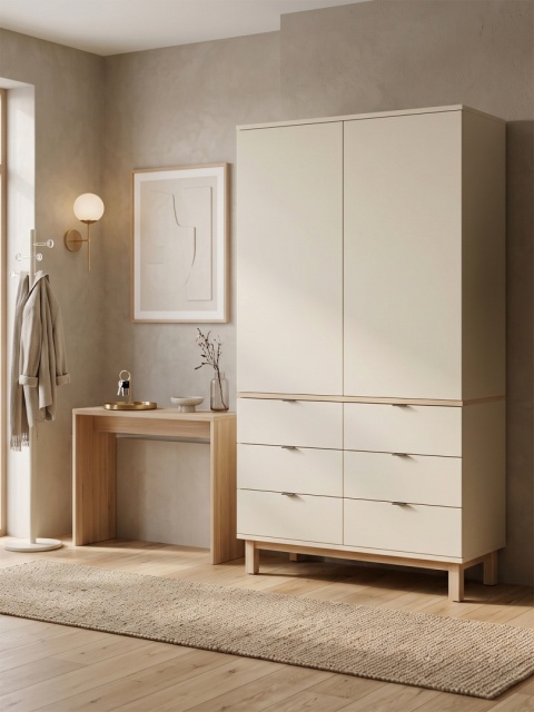 Wariant: szafa dwudrzwiowa | 100x55x190cm | trzy rzędy szuflad lub szafki - SZ-MODEL (2.2)