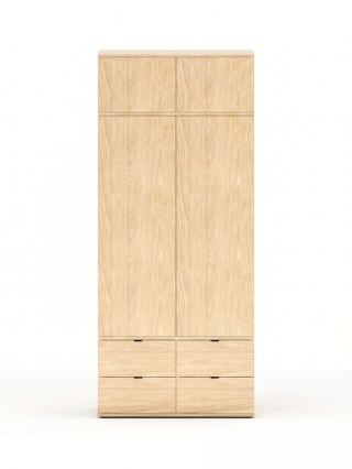 Wariant: szafa dwudrzwiowa z nadstawką | 100x55x211cm | cztery szuflady - SZ-MODEL (3.2)