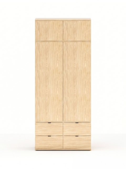 Wariant: szafa dwudrzwiowa z nadstawką | 100x55x211cm | cztery szuflady - SZ-MODEL (3.2)