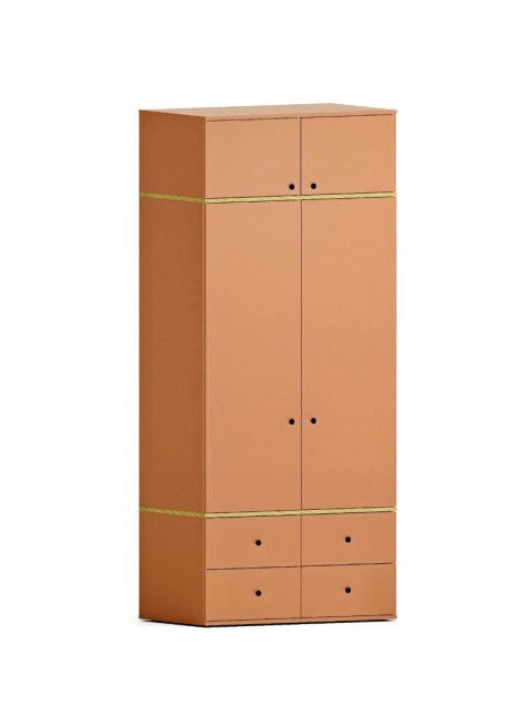 Wariant: szafa dwudrzwiowa z nadstawką | 100x55x211cm | cztery szuflady - SZ-MODEL (3.2)