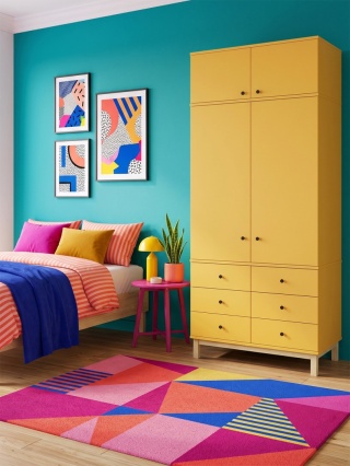 Wariant: szafa dwudrzwiowa z nadstawką | 100x55x230cm | trzy rzędy szuflad lub szafki - SZ-MODEL (3.2)