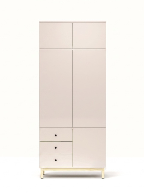 Wariant: szafa dwudrzwiowa z nadstawką | 100x55x230cm | trzy rzędy szuflad lub szafki - SZ-MODEL (3.2)