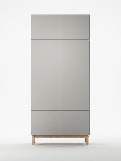 Wariant: szafa dwudrzwiowa z nadstawką | 100x55x230cm | trzy rzędy szuflad lub szafki - SZ-MODEL (3.2)