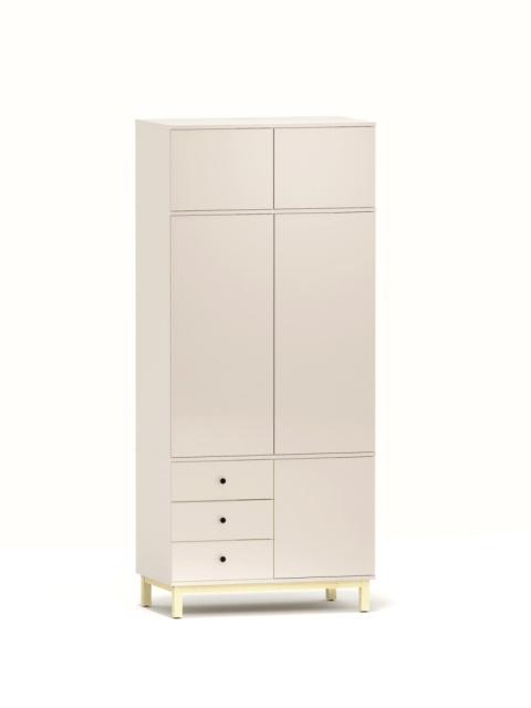 Wariant: szafa dwudrzwiowa z nadstawką | 100x55x230cm | trzy rzędy szuflad lub szafki - SZ-MODEL (3.2)