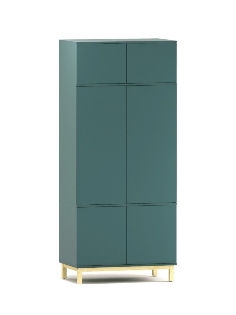 Wariant: szafa dwudrzwiowa z nadstawką | 100x55x230cm | trzy rzędy szuflad lub szafki - SZ-MODEL (3.2)